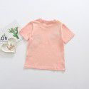 EW foreign trade children's clothing 2020 summer new short sleeve cartoon sticker giraffe T-shirt t196