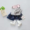 Off season Taobao children's 2020 spring new Korean girls' petal collar T-shirt 1701