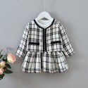 EW foreign trade children's clothing 2020 spring and autumn girl's small fragrance suit small suit dress two piece set tz69