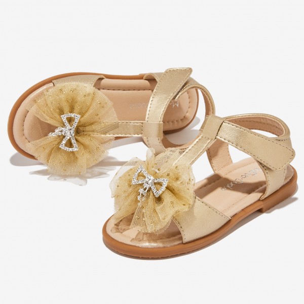 Girls' sandals baby write 2021 summer nubao children's shoes princess shoes factory hair golden children's net red shoes