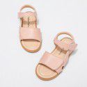 Girls' sandals 2021 summer new little girl simple Princess sandals children's soft soled Velcro shoes