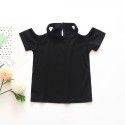 EW foreign trade children's summer new suit 2020 off shoulder short sleeve leopard skirt fashion two piece set tz79