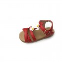 2020 new lovely flower leather ROMAN SANDALS Korean summer soft soled girls sandals children's shoes