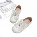 2020 new women's big shoes children's princess shoes autumn children's shoes women's bowknot Korean flat sole shoes