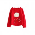 2020 spring and autumn new generation foreign trade children's wear autumn and winter European and American style thick needle cartoon color raindrop knitted sweater