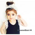Ins foreign trade children's wear European and American summer wear new baby baby lace flying sleeve vest B12