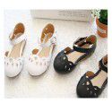 Girls' sandals 2019 summer new children's shoes cowhide Princess sandals xiaozhongtong Baotou summer sandals women's Republic of Korea