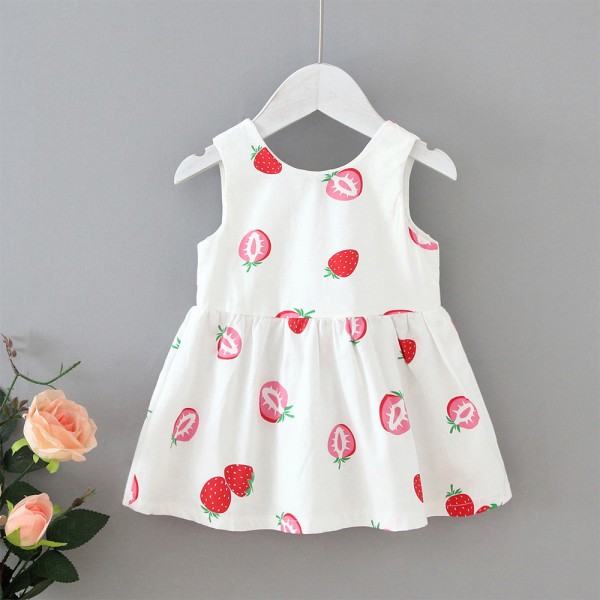 EW foreign trade children's skirt 2020 summer children's skirt new dress strawberry bow cute skirt