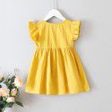 EW foreign trade children's clothing 2020 summer new dress girl's small flying sleeve lace bow cute skirt Q175