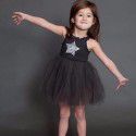 New cross border girls' five pointed star sequined princess skirt 1915