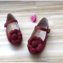 Spring and autumn 2018 girls' super fiber shoes camellia flower princess shoes baby single shoes children's shoes