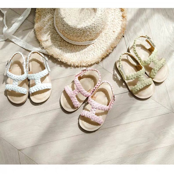 Children's Sandals: Korean girls' Woven shoes: new summer shoes for children in 2019