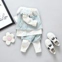 Children's clothing foreign trade Korean autumn and winter baby set baby cartoon rabbit three piece set tz06