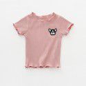 Xia's children's T-shirt 2020 Xia Xin girls' T-shirt with short sleeves embroidered by Auricularia auricula