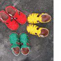 Korean spring and summer children's shoes 2020 new leather sandals Baotou anti kick sandals small, medium and large children's soft soled sandals