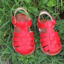 Korean spring and summer children's shoes 2020 new leather sandals Baotou anti kick sandals small, medium and large children's soft soled sandals