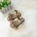 Girls' sandals 19 summer Korean new idyllic flower one line belt children's sandals baby soft soled shoes