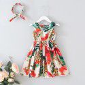 EW foreign trade children's dress girls lovely princess floral skirt summer 2020 children's hollow out vest skirt q152
