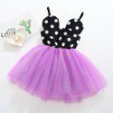 Pompous skirt children's summer girl's mesh skirt Mickey dot suspender skirt princess skirt 1524