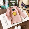 2020 spring and autumn girls' foreign trade hair on behalf of children's wear long sleeve fungus edge long sleeve T-shirt three dimensional pineapple bottom shirt