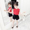 EW foreign trade children's wear 2020 girls' shorts summer wear new Zhongda children's fashion two piece set tz61