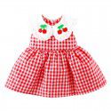 EW foreign trade children's summer new children's skirt girl's Cotton Skirt check cherry children's dress 1943