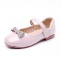 Children's shoes new 2021 spring and autumn girls' single shoes women's treasure princess shoes diamond BOW FLAT SHOES