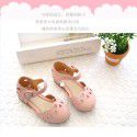 Girls' sandals 2019 summer new children's shoes cowhide Princess sandals xiaozhongtong Baotou summer sandals women's Republic of Korea