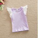 Ins foreign trade children's wear European and American summer wear new baby baby lace flying sleeve vest B12