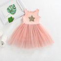 New cross border girls' five pointed star sequined princess skirt 1915