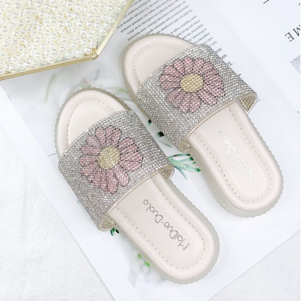 Baby Slippers 2021 summer new children's Diamond Princess Shoes