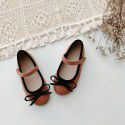 Girls' shoes autumn 2020 new children's fashion soft sole dance shoes little girl bow princess shoes