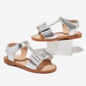 2021 new summer girls' sandals students' soft soled baby fashion children's princess shoes Bow Shoes