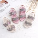 Baobao children's shoes 2021 summer new diamond girl's shoes