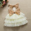 Ins new foreign trade children's wear summer wear new children's skirt European and American bow Sequin girl's Princess cake skirt 1636