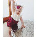 Ins new children's clothing Europe and the United States new summer baby clothing Jumpsuit dot creeper k76