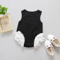 Ins children's clothing foreign trade girl's one-piece baby clothing Swan lace triangle climbing suit K42