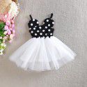 Pompous skirt children's summer girl's mesh skirt Mickey dot suspender skirt princess skirt 1524