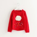 2020 spring and autumn new generation foreign trade children's wear autumn and winter European and American style thick needle cartoon color raindrop knitted sweater