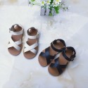 2020 Korean New Genuine Leather children's sandals simple cross model girls sandals factory direct wholesale