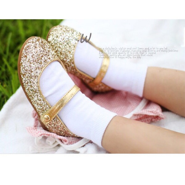 Guangzhou Children's shoes 2019 spring and autumn new Sequin girls' single shoes children's princess shoes shoes Korean version approval