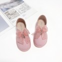 2020 new women's big shoes children's princess shoes autumn children's shoes women's bowknot Korean flat sole shoes