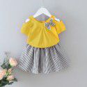 EW foreign trade children's wear girls' summer suit 2020 fashion foreign style suit girls' T-shirt suit tz41