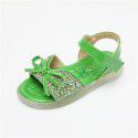 Girls' sandals 2020 summer new diamond princess shoes flash diamond crystal children's net red shoes soft soled girls' shoes