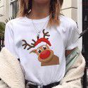 Express Amazon foreign trade lovelydeer Christmas Christmas fawn printed short sleeve T-shirt women's wear 