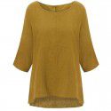 2021 Amazon cross border new women's large long sleeve solid color casual loose T-shirt 