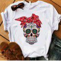 2020 European and American T-shirt printed Pullover round neck loose women's short sleeve one hair substitute 