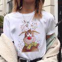 Express Amazon foreign trade lovelydeer Christmas Christmas fawn printed short sleeve T-shirt women's wear 