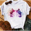 2020 European and American T-shirt printed Pullover round neck loose women's short sleeve one hair substitute 