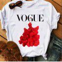 2020 European and American T-shirt printed Pullover round neck loose women's short sleeve one hair substitute 